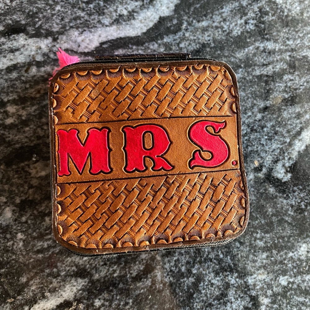 Mrs bachelorette jewelry travel box western